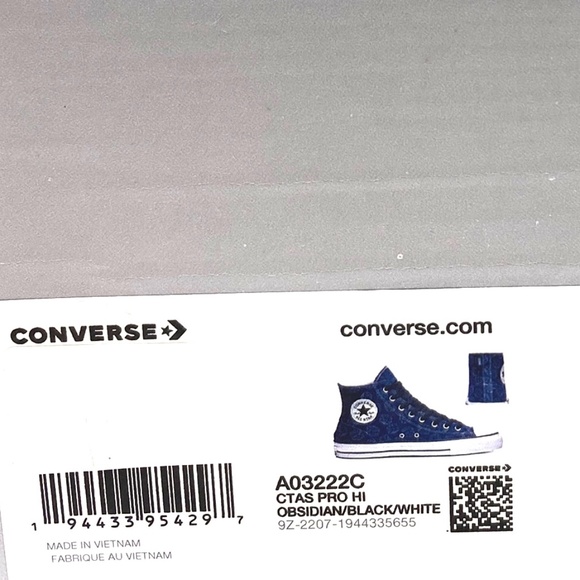 Converse CONS Chuck Taylor Pro Casual Women Sneakers High Top Shoes Navy A03222C - Picture 9 of 10